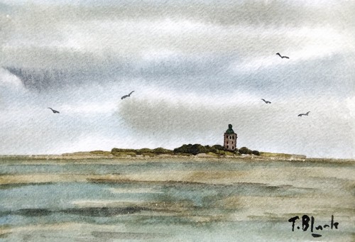 Original aquarell blick - -, auf