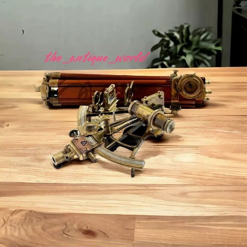Antiker messingsextant mit - messingsextant,