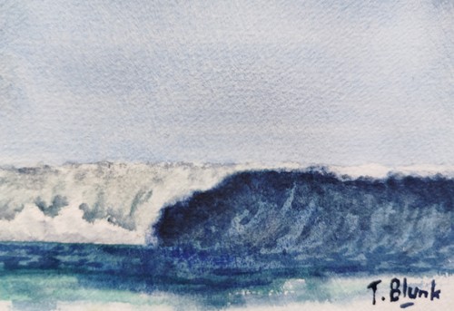 Original aquarell welle - original, welle.
