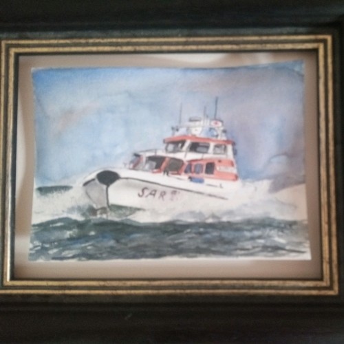 Aquarell seenotrettungsboot - aquarell, "