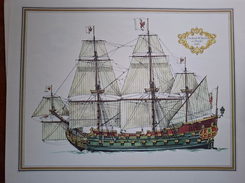 Druck segelschiff friedrich - druck,